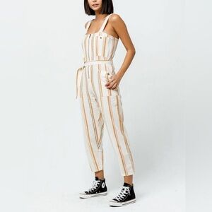 Billabong Earth Tones Striped Jumpsuit Overalls Surfer Boho Retro Style
Medium